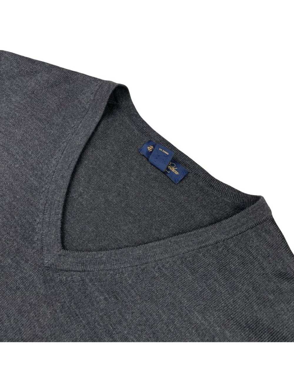 Brooks Brothers Men's Wool/Nylon Stretch V-Neck Sweater Gray • Large